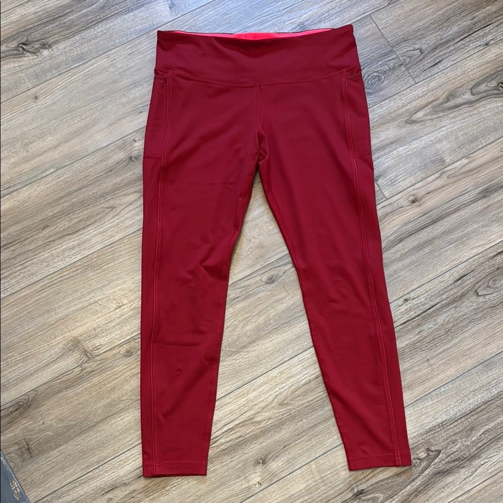 Brooks Womens Greenlight Running Tights in Red Size Large